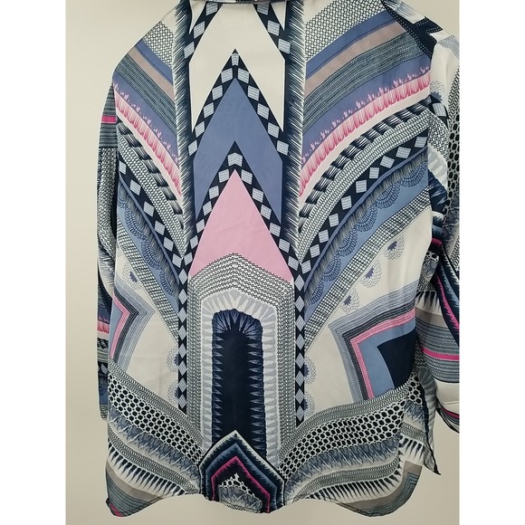 Alfred Dunner Womens Button Up Top 3/4 Sleeves Blouse Size 12 Petite‎ - Picture 6 of 6